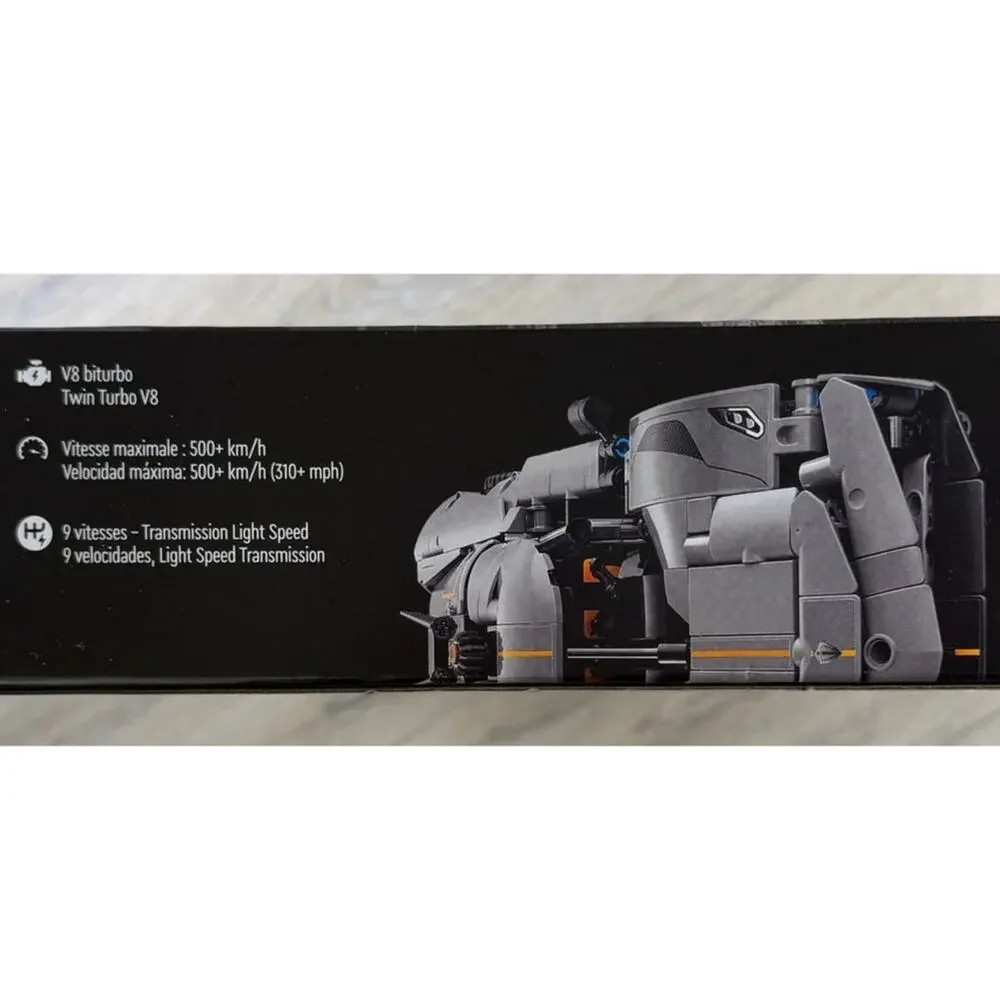 LEGO Technic Koenigsegg Jesko Absolut 42173 Grey Hypercar 801pc New Sealed